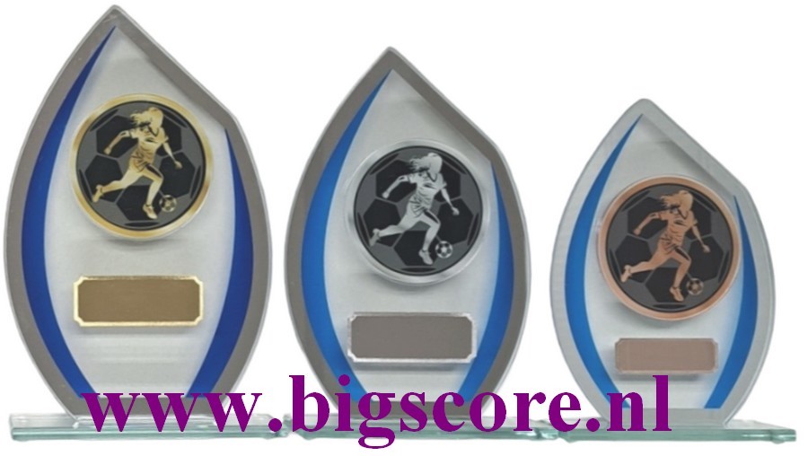 Rosemary Glasstandaard serie inclusief Acryl Dames voetbal